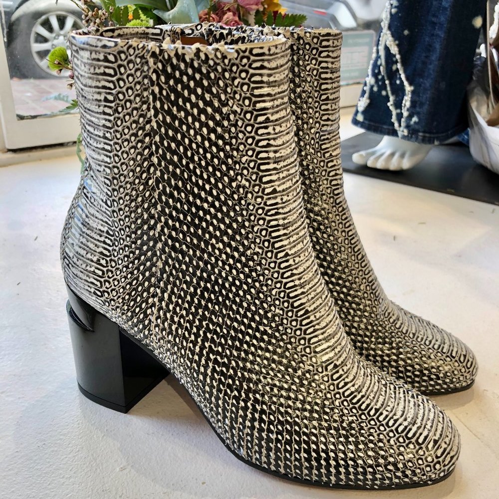 Robert Clergerie Python Snake Booties